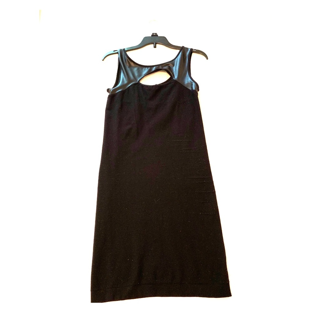 Black mini body-con dress